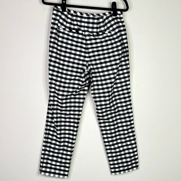 Talbots Gingham Plaid Checkered Side Zip Pants Women's Size 6 Petite - Picture 2 of 8